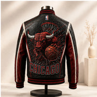 CHI Nightcourt - Red, Black and Bone Panel Jacket