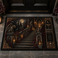 The Midnight Staircase - Gothic Ornament Entryway Doormat